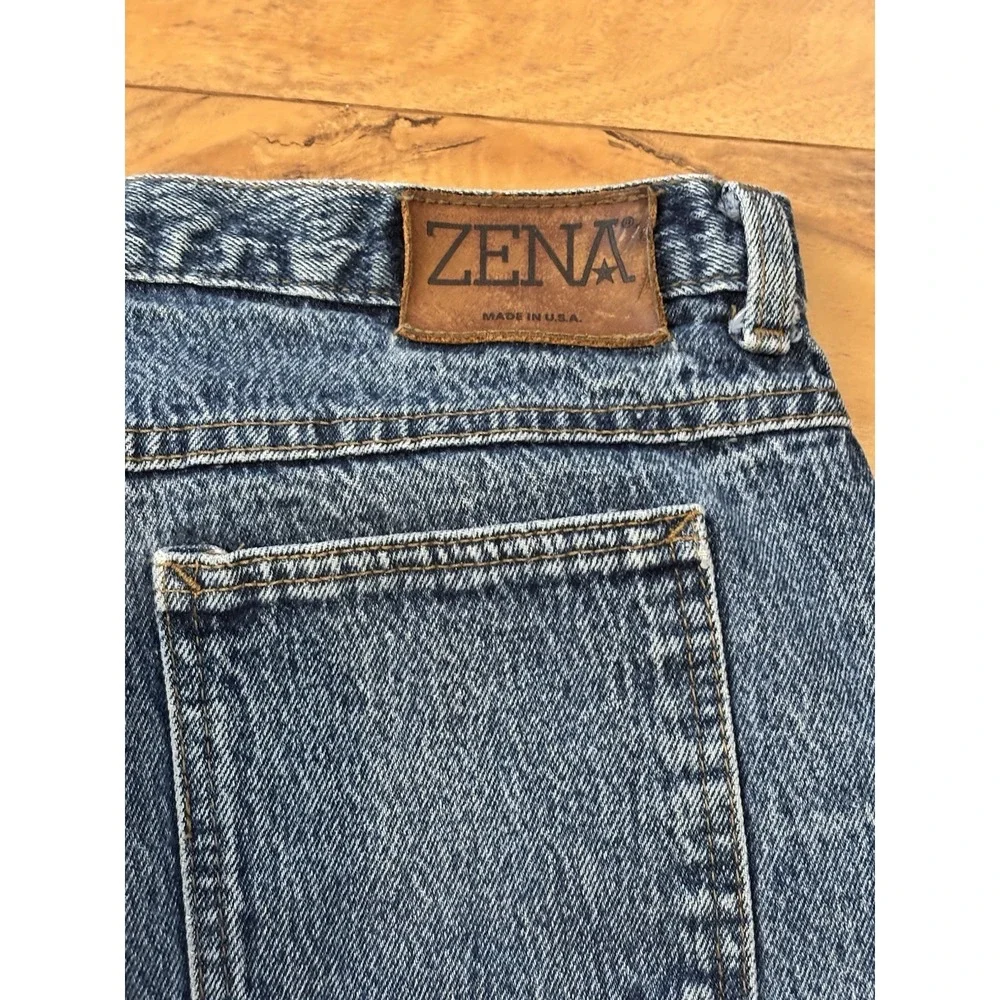 ZENA 30x28.5  13 High Waisted Mom Jeans Cotton Relaxed Tapered Leg 80s Retro - Picture 3 of 10